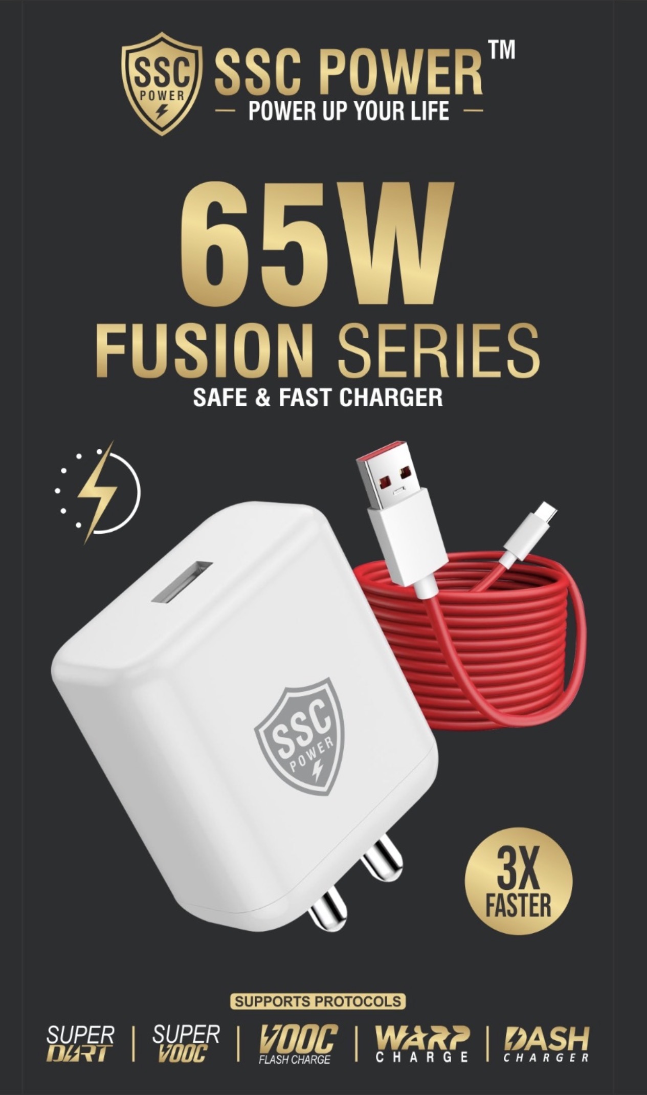 65W Fusion Series Safe & Fast Charger