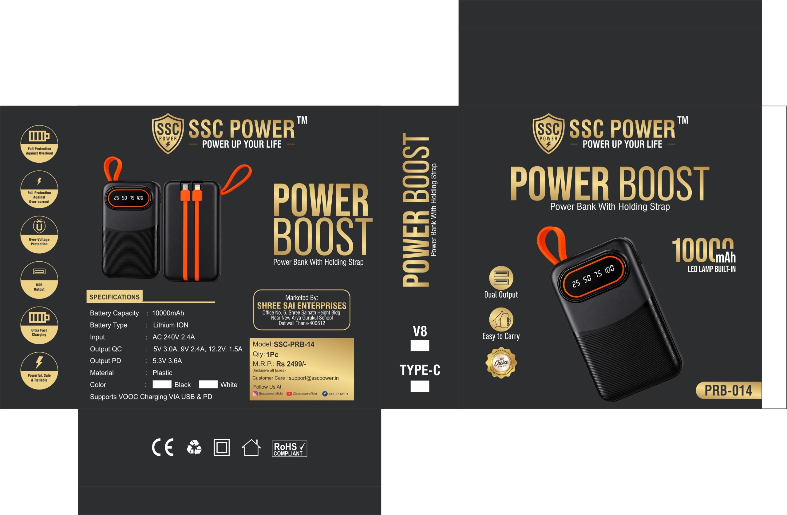Power Boost Power Bank with Holding Strap