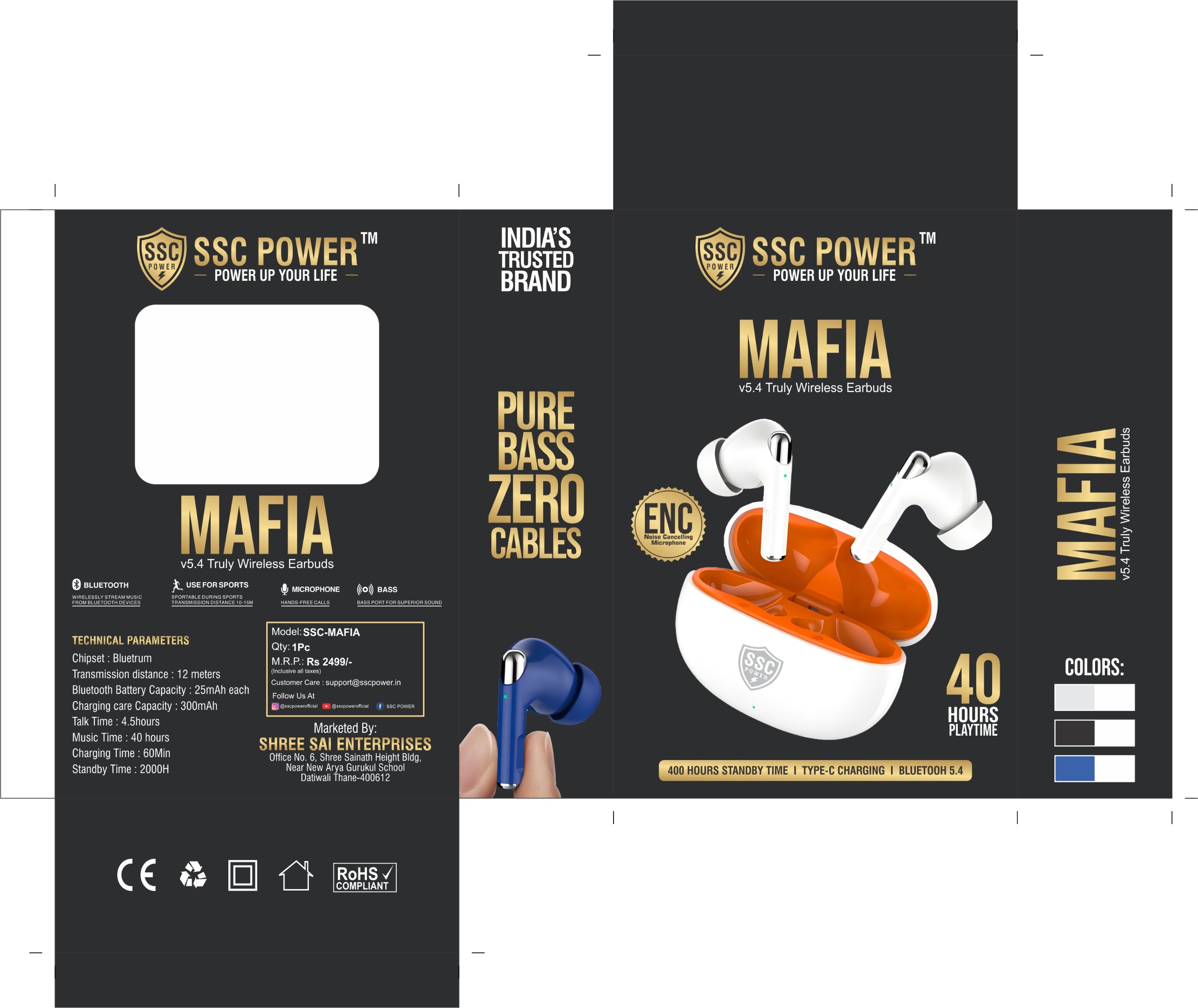 MAFIA v5.4 True Wireless Earbuds